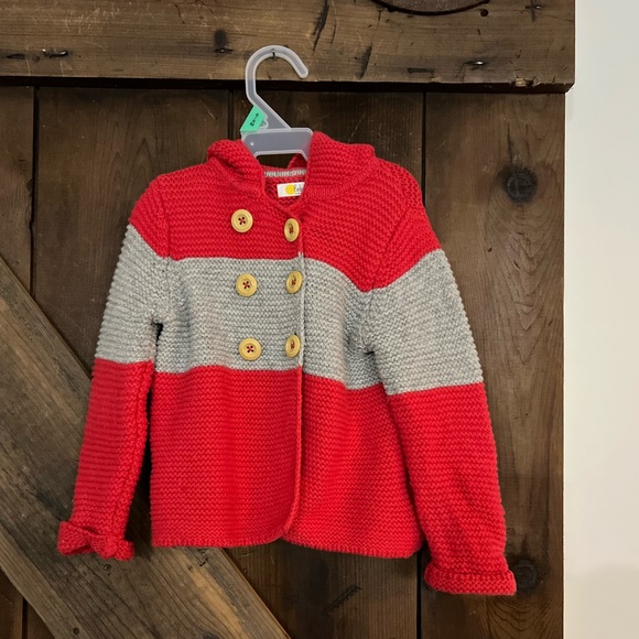 Baby Boden Other - Baby Boden Red & Gray Knit Sweater